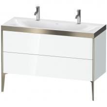 Duravit XV4713OB185P - Duravit XViu Two Drawer C-Bonded Floorstanding Vanity Kit White