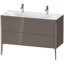 Duravit XV4713OB189C - Duravit XViu Two Drawer C-Bonded Floorstanding Vanity Kit Flannel Gray