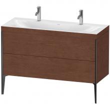 Duravit XV4713OB213C - XViu Two Drawer C-Bonded Floorstanding Vanity Kit American Walnut