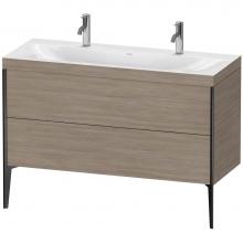 Duravit XV4713OB231C - Duravit XViu Two Drawer C-Bonded Floorstanding Vanity Kit Silver Pine