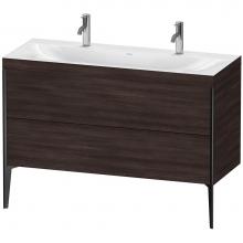 Duravit XV4713OB253C - Duravit XViu Two Drawer C-Bonded Floorstanding Vanity Kit Chestnut Dark