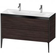 Duravit XV4713OB253P - Duravit XViu Two Drawer C-Bonded Floorstanding Vanity Kit Chestnut Dark