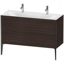 Duravit XV4713OB269C - XViu Two Drawer C-Bonded Floorstanding Vanity Kit Walnut Brushed