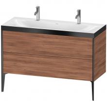 Duravit XV4713OB279P - XViu Two Drawer C-Bonded Floorstanding Vanity Kit Walnut