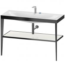 Duravit XV4717EB285 - XViu C-Bonded Vanity Kit with Sink and Metal Console White|Black