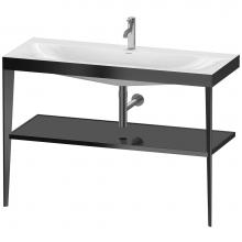 Duravit XV4717OB240 - XViu C-Bonded Vanity Kit with Sink and Metal Console Black