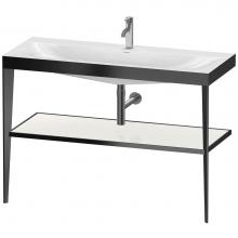 Duravit XV4717OB285 - XViu C-Bonded Vanity Kit with Sink and Metal Console White|Black