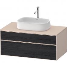 Duravit ZE4821016830000 - Duravit Zencha 39 3/8'' Wall Mount Two Drawer Single Vanity Cabinet in Black Oak, Sink S