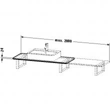 Duravit H2013C02222 - HD2 Variable Console, for niche 24xVARx480mm, 1 cut out White