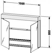 Duravit VE750300000 - Duravit Vero Mirror Cabinet