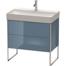 Duravit XS444304747 - Duravit XSquare Floor Standing Vanity Unit  Stone Blue High Gloss