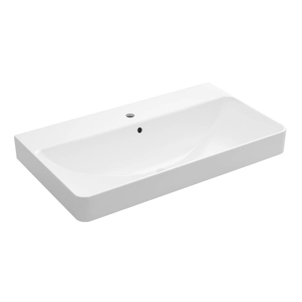 Vox® Rectangle Vessel bathroom sink with single faucet hole