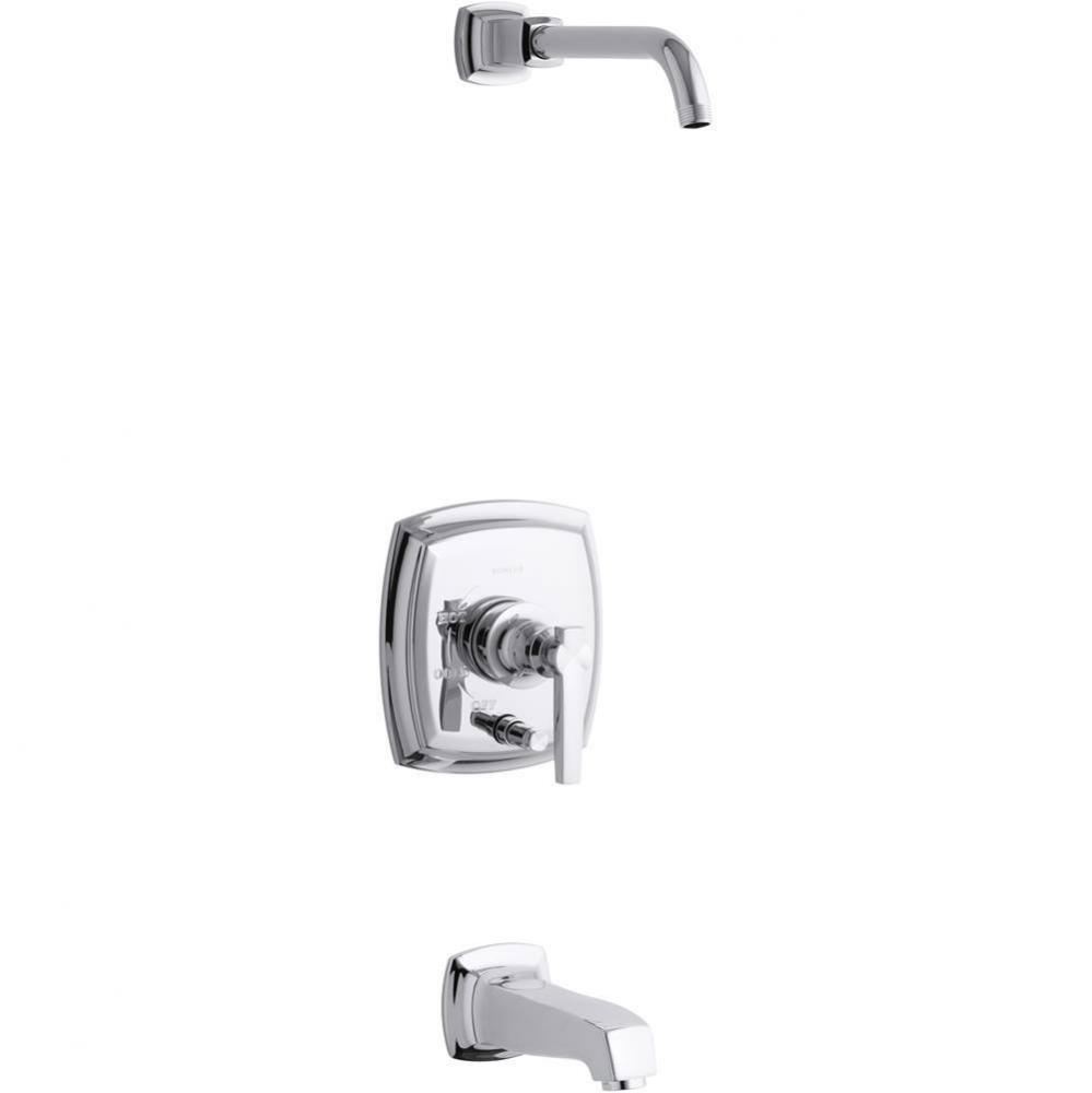 Margaux® Rite-Temp(R) bath and shower trim set with push-button diverter and lever handle, le