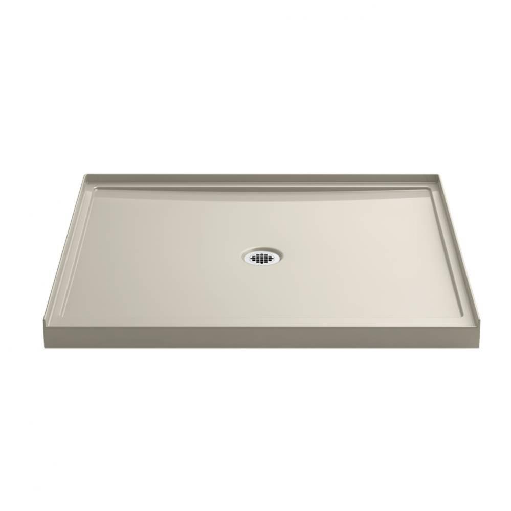 Reply 48-in x 42-in Single-Threshold Shower Base with Center Drain, Sandbar