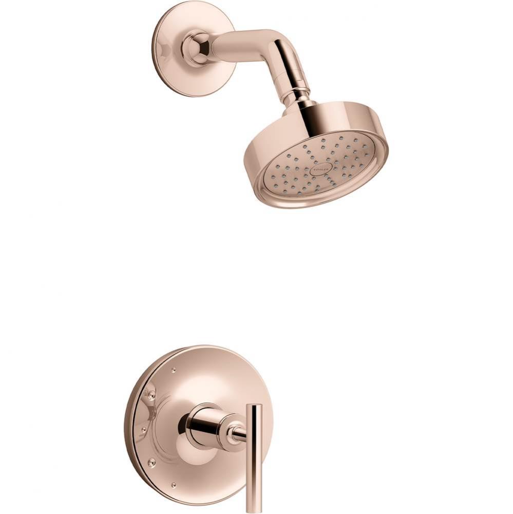 Purist® Rite-Temp® shower trim with lever handle and 1.75 gpm showerhead