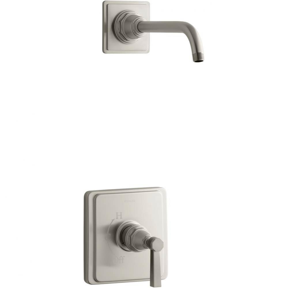 Pinstripe® Pure Rite-Temp® shower trim set with lever handle, less showerhead