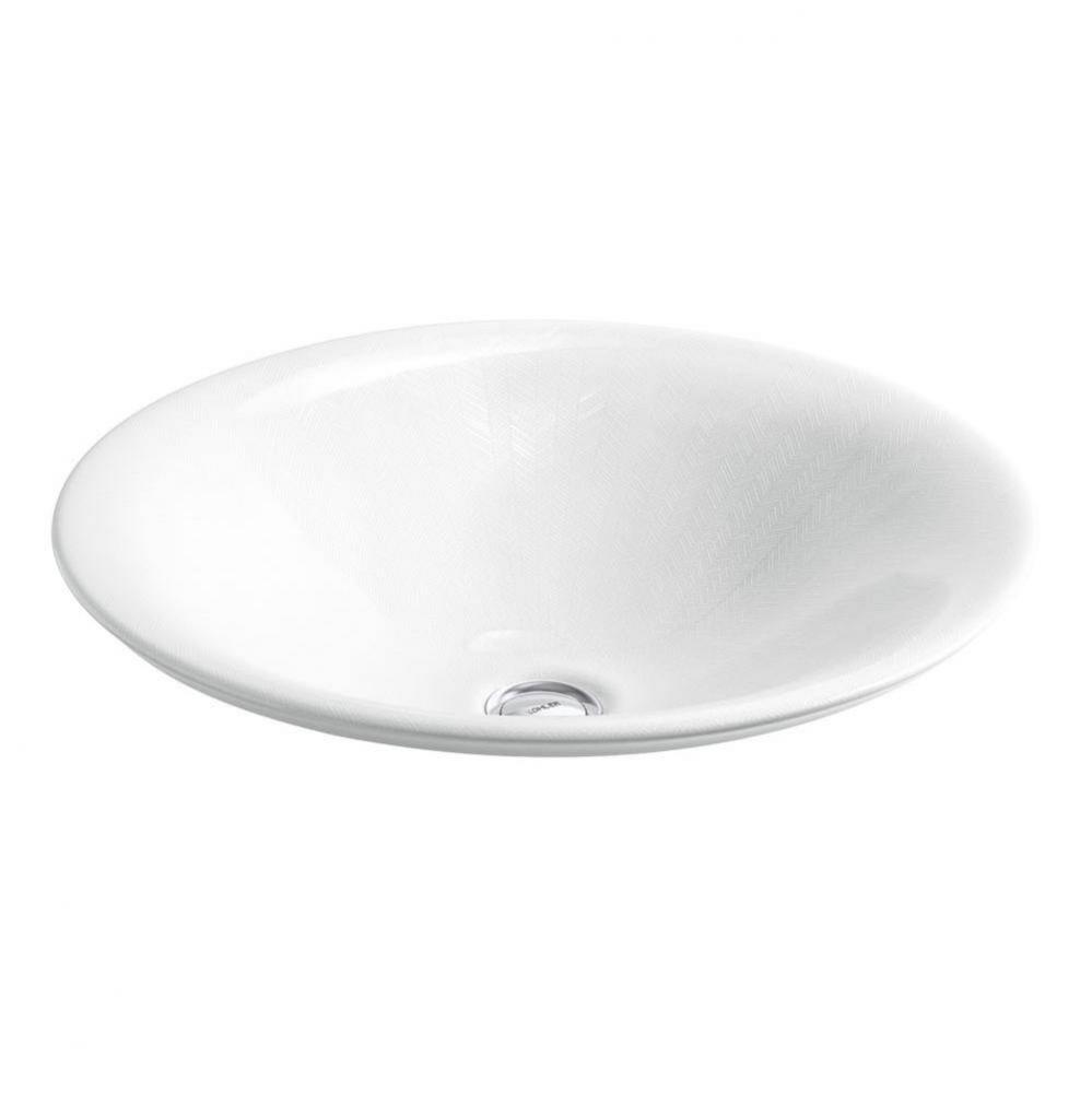 Sartorial™ Herringbone Carillon® 17-1/2'' round drop-in bathroom sink, no overflo