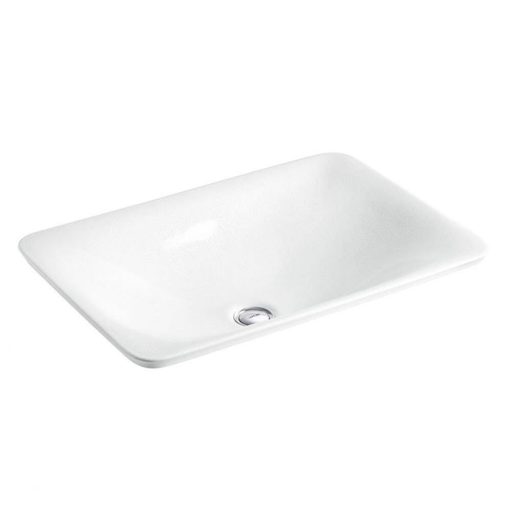 Sartorial™ Paisley Carillon® 21'' rectangular drop-in bathroom sink, no overflow