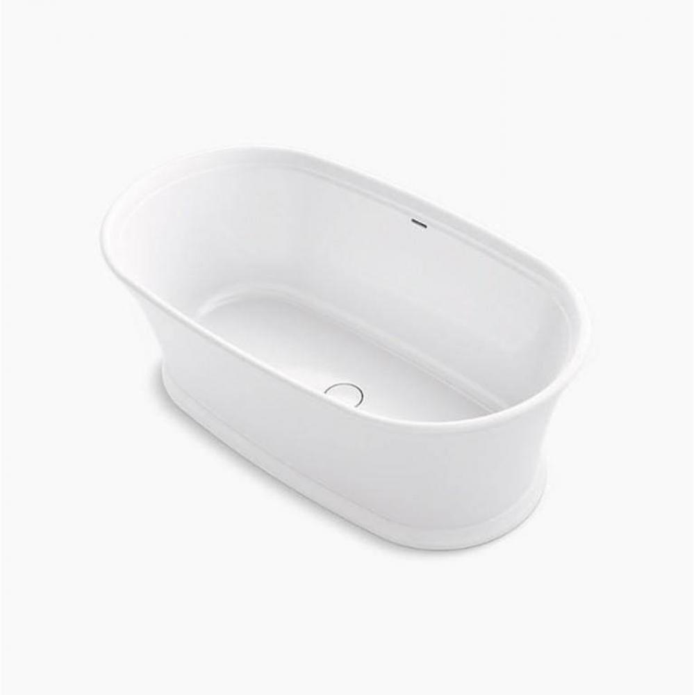 Memoirs® 66-3/16'' x 36-7/16'' freestanding bath with center toe-tap drai