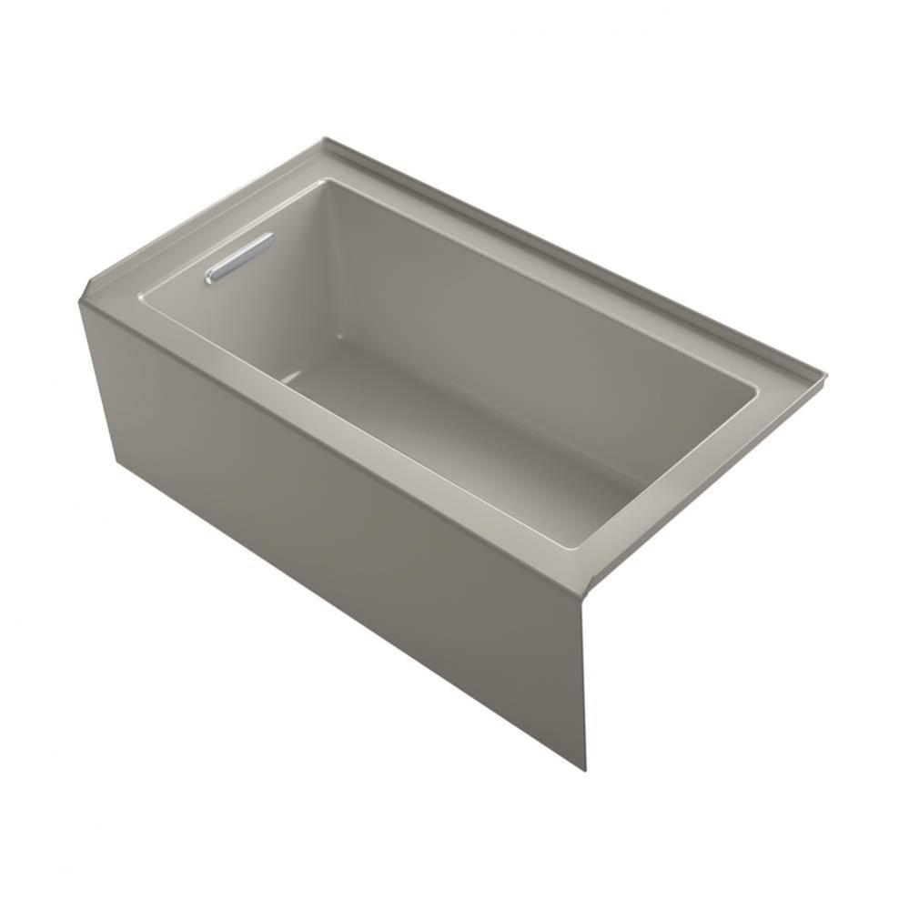 Underscore 60 In. x 32 In. Alcove Bath with Integral Apron, Integral Flange and Left-Hand Drain