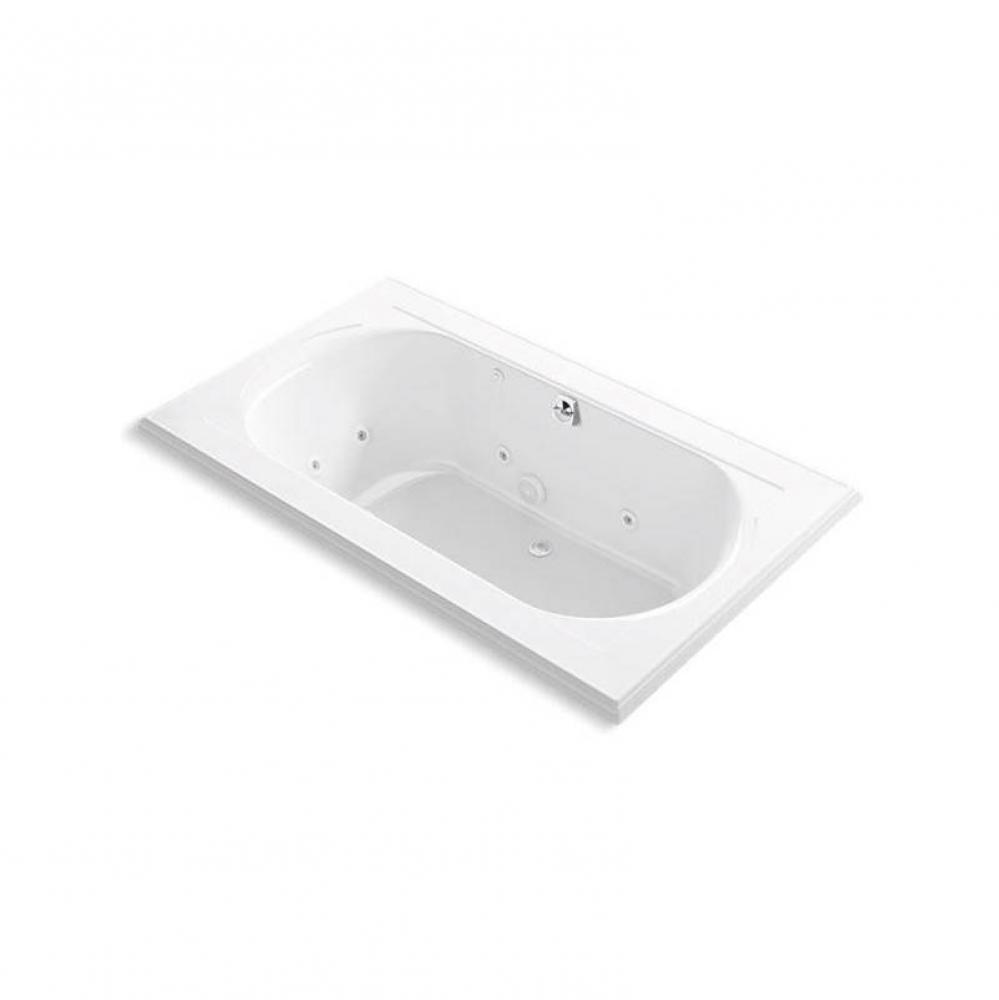 Memoirs® 72'' x 42'' drop-in whirlpool bath with center rear drain