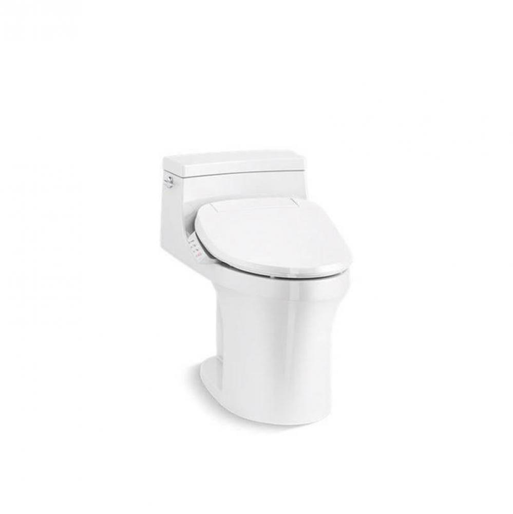 San Souci® Hidden cord one-piece compact elongated toilet with concealed trapway, 1.28 gpf to