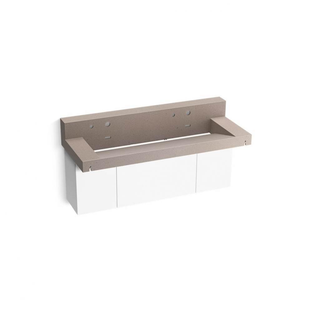 Constellation™ 60'' wall-mount trough lavatory system with backsplash