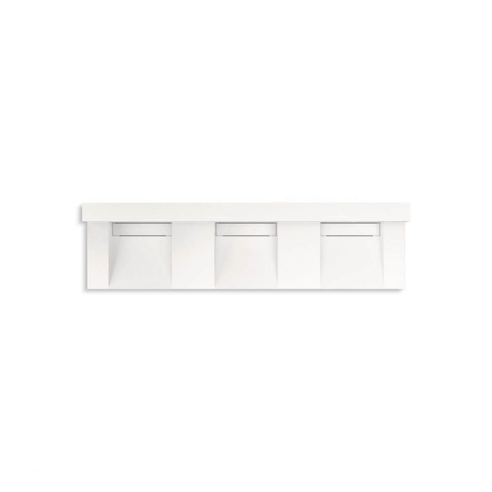 Constellation™ 90'' wall-mount basin lavatory system with backsplash