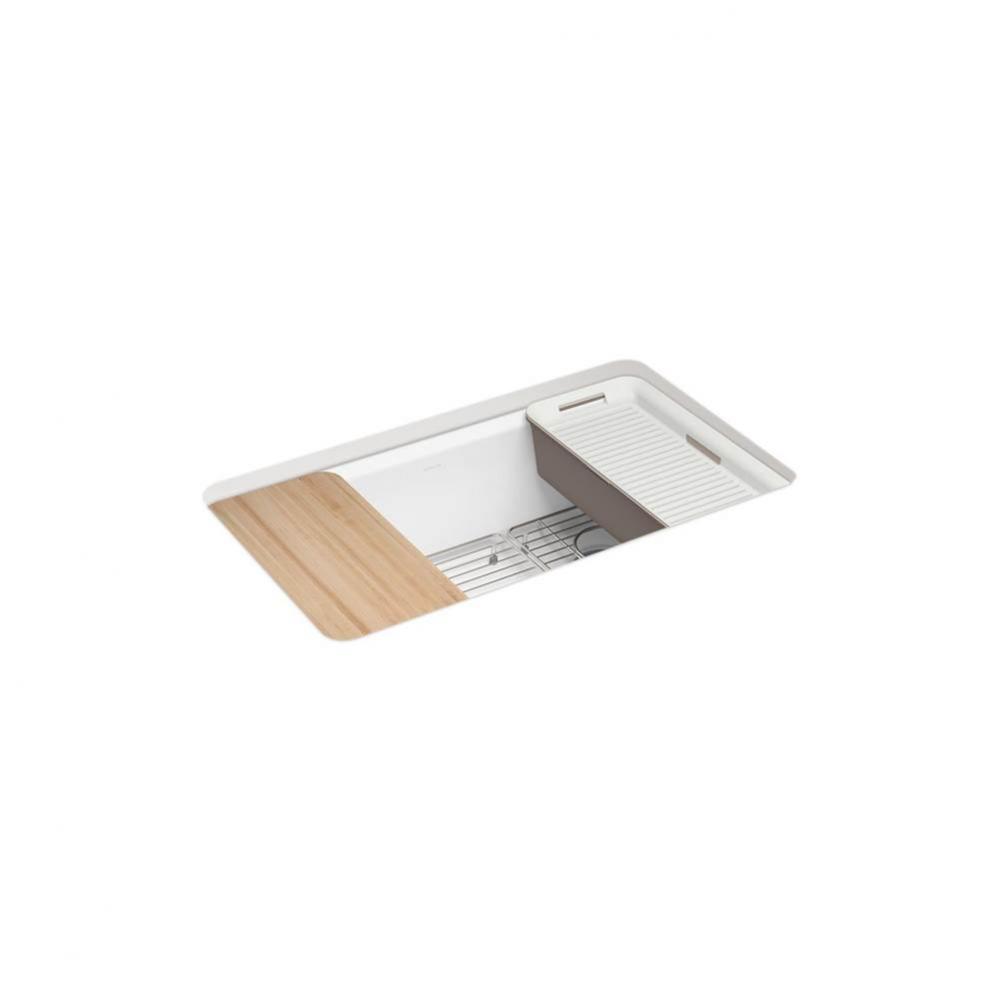 Riverby® 33'' undermount single-bowl workstation kitchen sink