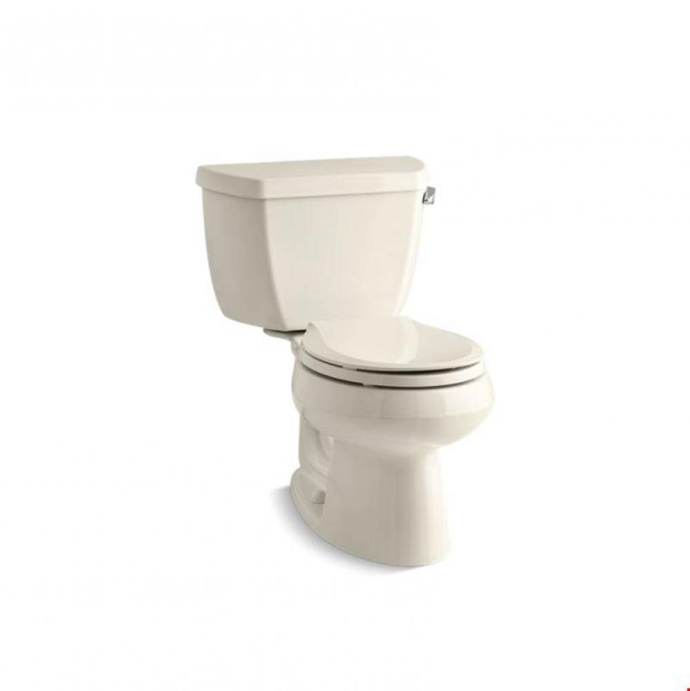 Wellworth® Classic Two-piece round-front 1.28 gpf toilet with tank cover locks