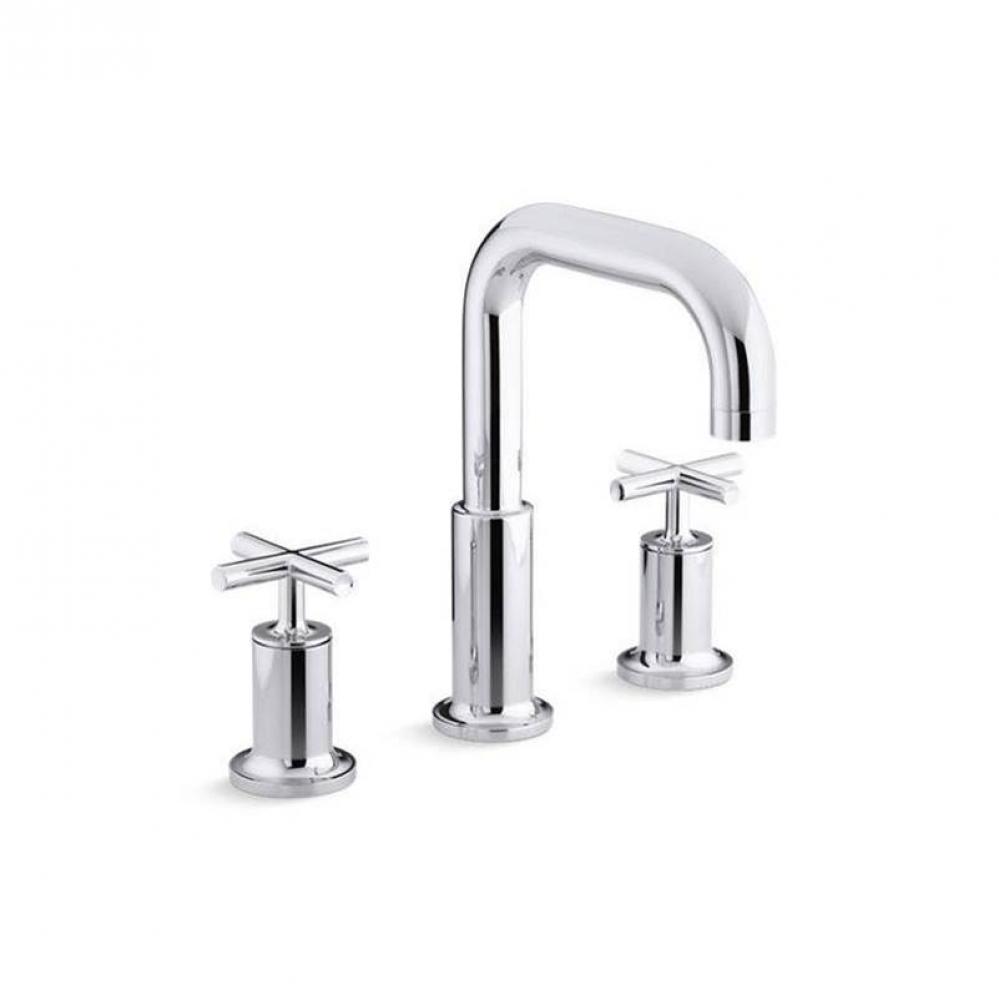 Purist® Deck-mount bath faucet trim with Cross handles