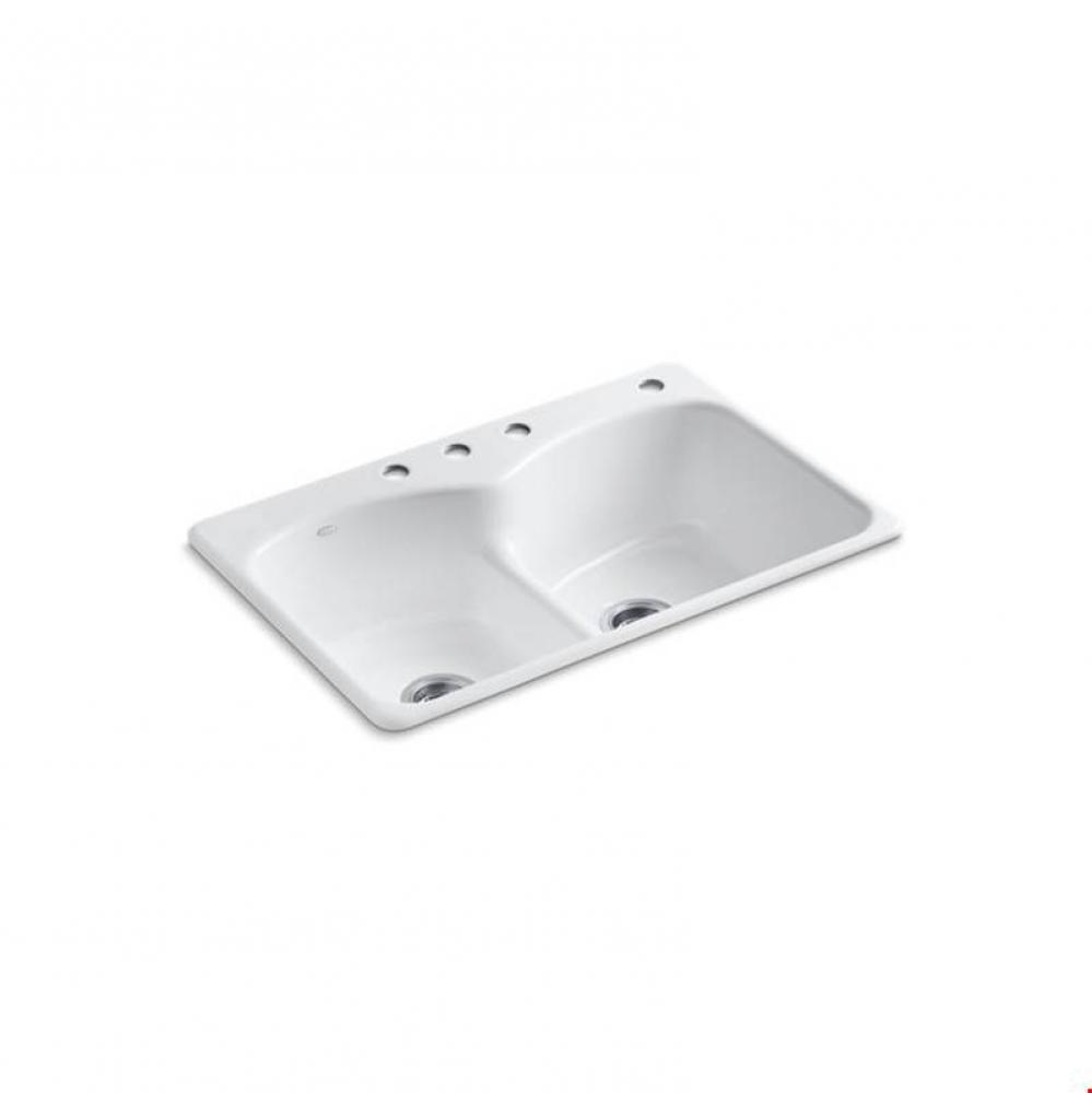 Langlade® 33'' x 22'' x 9-5/8'' top-mount Smart Divide® do