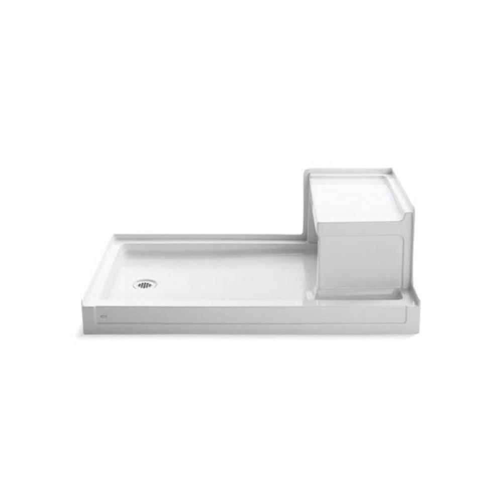 Tresham® 60'' x 36'' alcove shower base, left drain