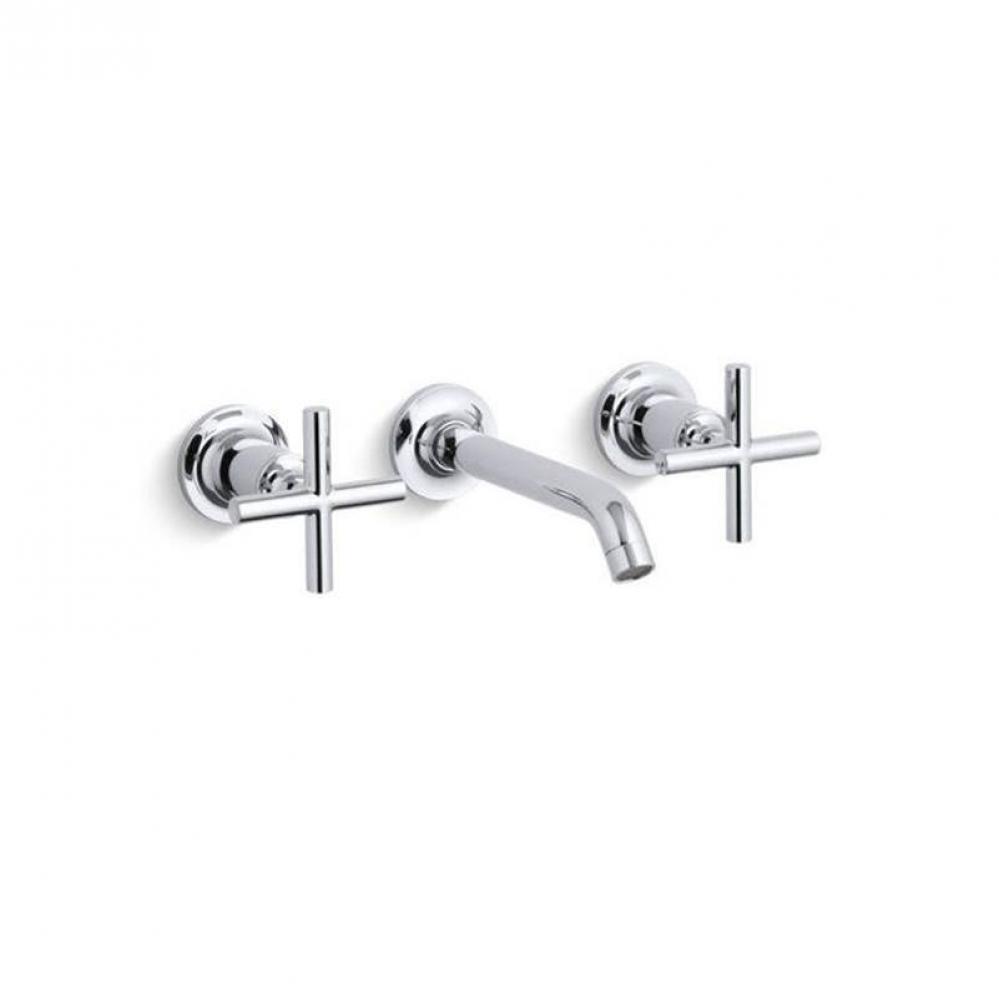 Purist® Wall-mount bathroom sink faucet trim with Cross handles, 1.2 gpm