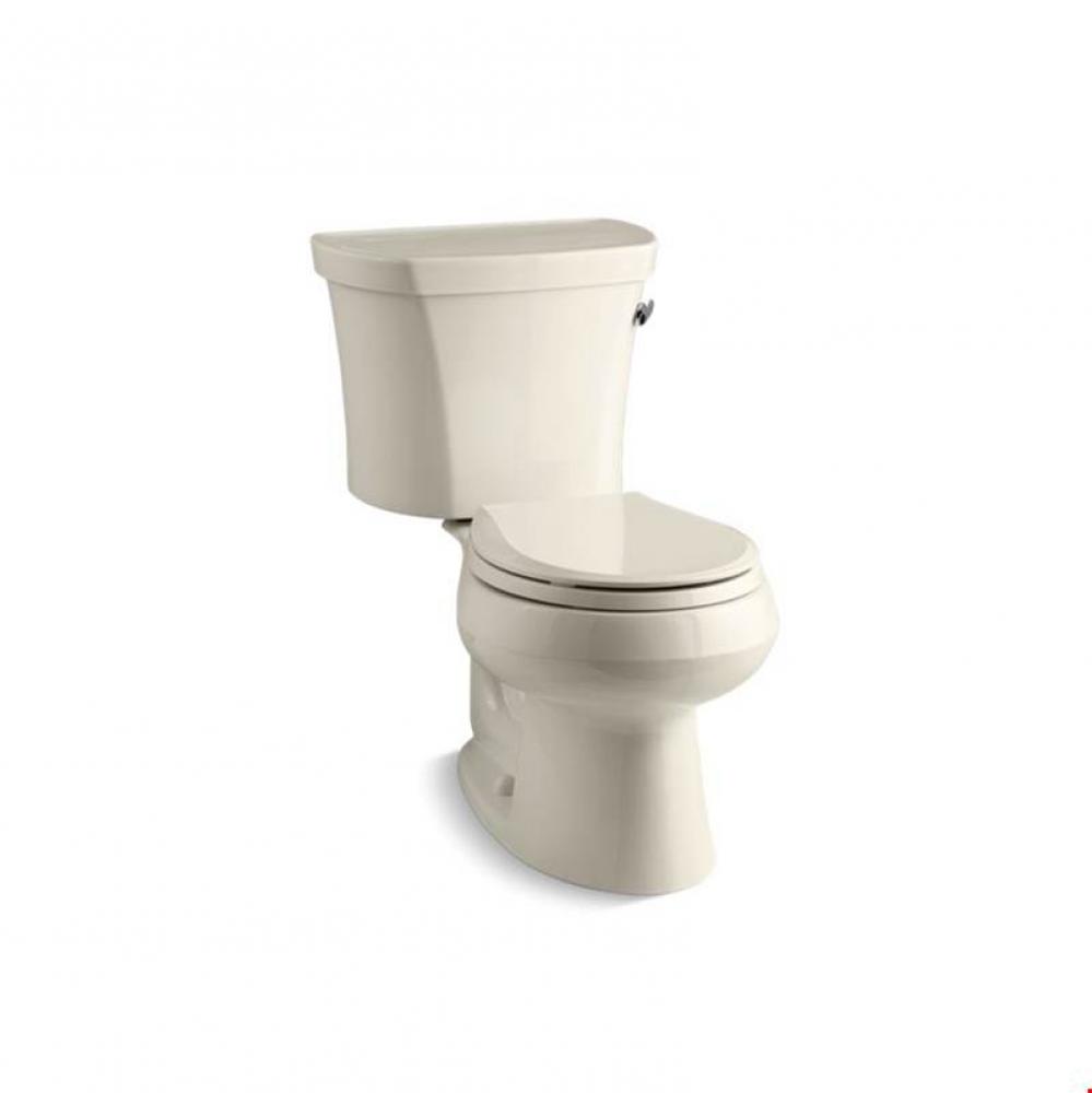 Wellworth® Two-piece round-front 1.28 gpf toilet with right-hand trip lever, tank cover locks