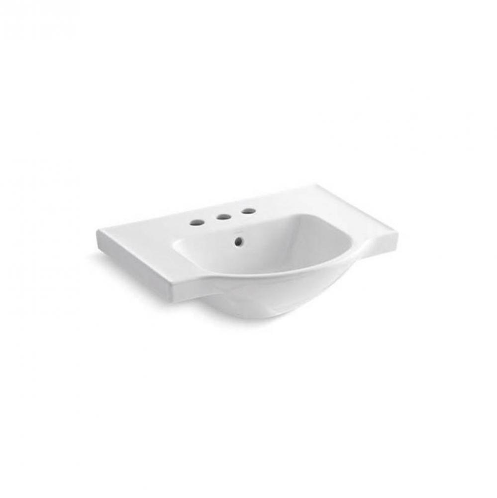 Veer® 24'' square pedestal bathroom sink