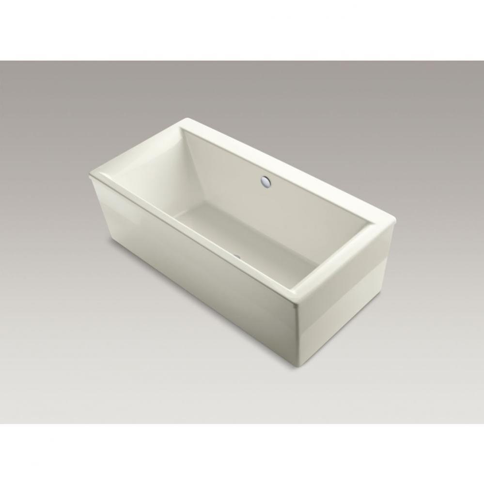 Stargaze® 72'' x 36'' freestanding bath with straight shroud and center d