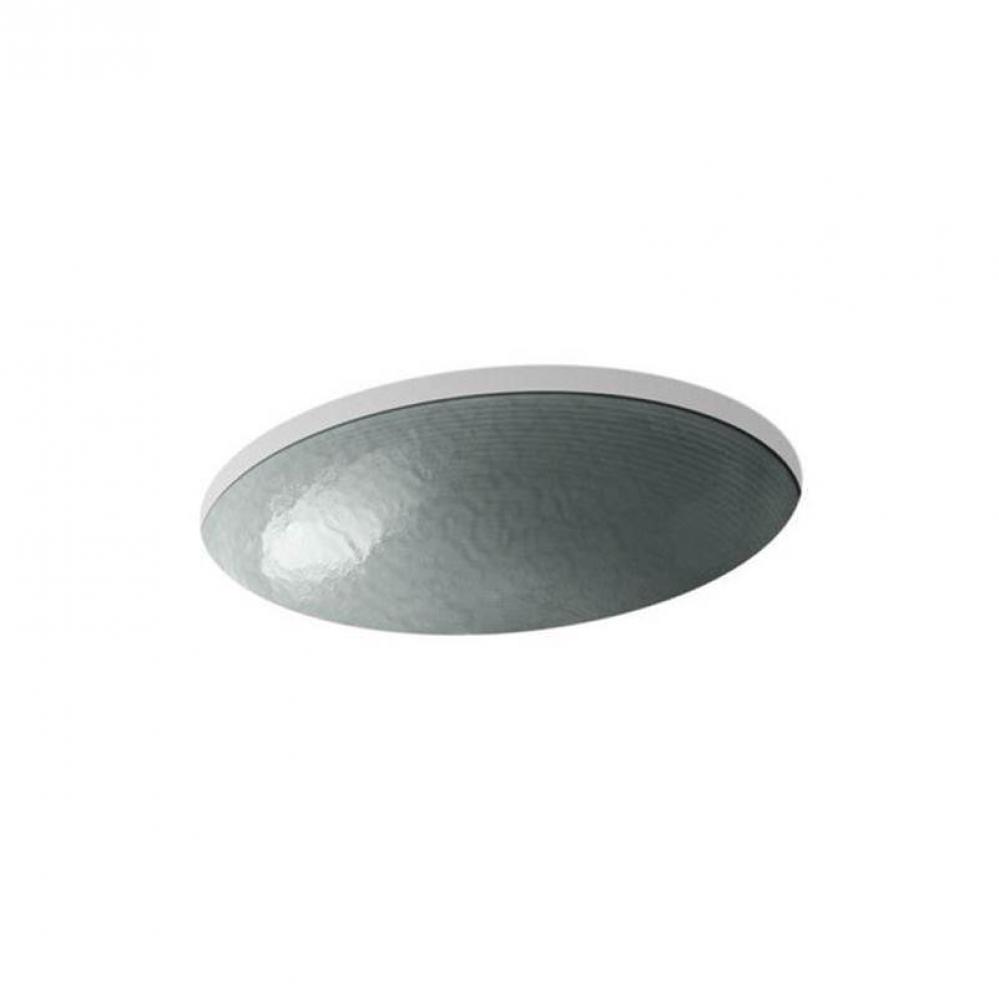 Whist® 19'' oval wall-mount/undermount bathroom sink, no overflow