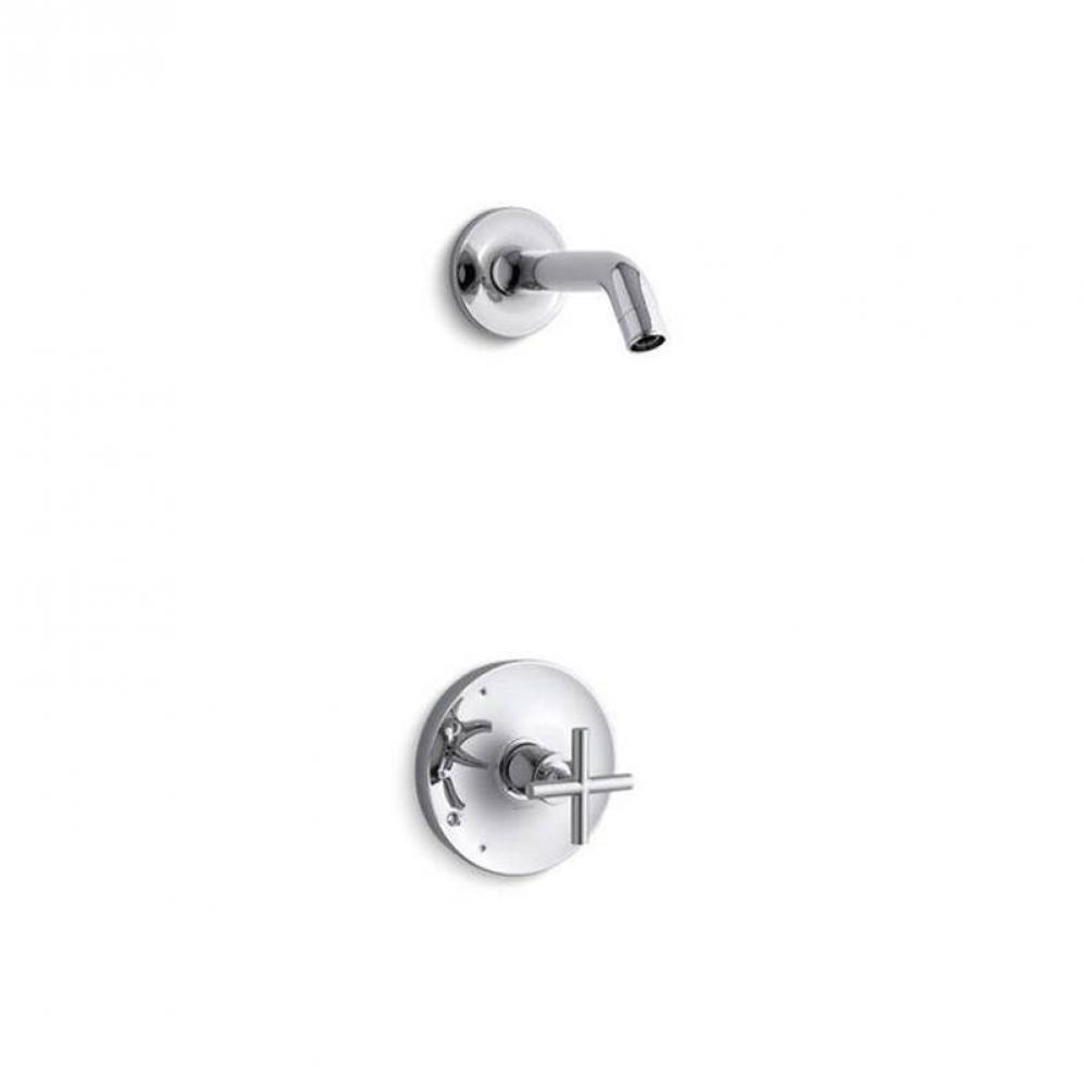 Purist® Rite-Temp® shower trim kit with cross handle, without showerhead