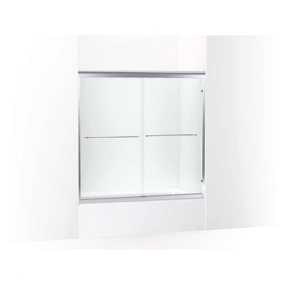 Fluence® 54-5/8 - 59-5/8'' W x 58'' H sliding bath door with 1/4'&ap