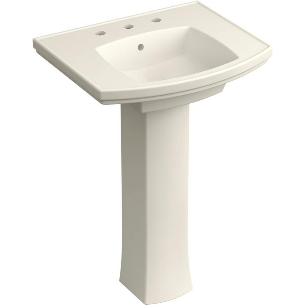 Kelston® Pedestal bathroom sink with 8'' centerset faucet holes