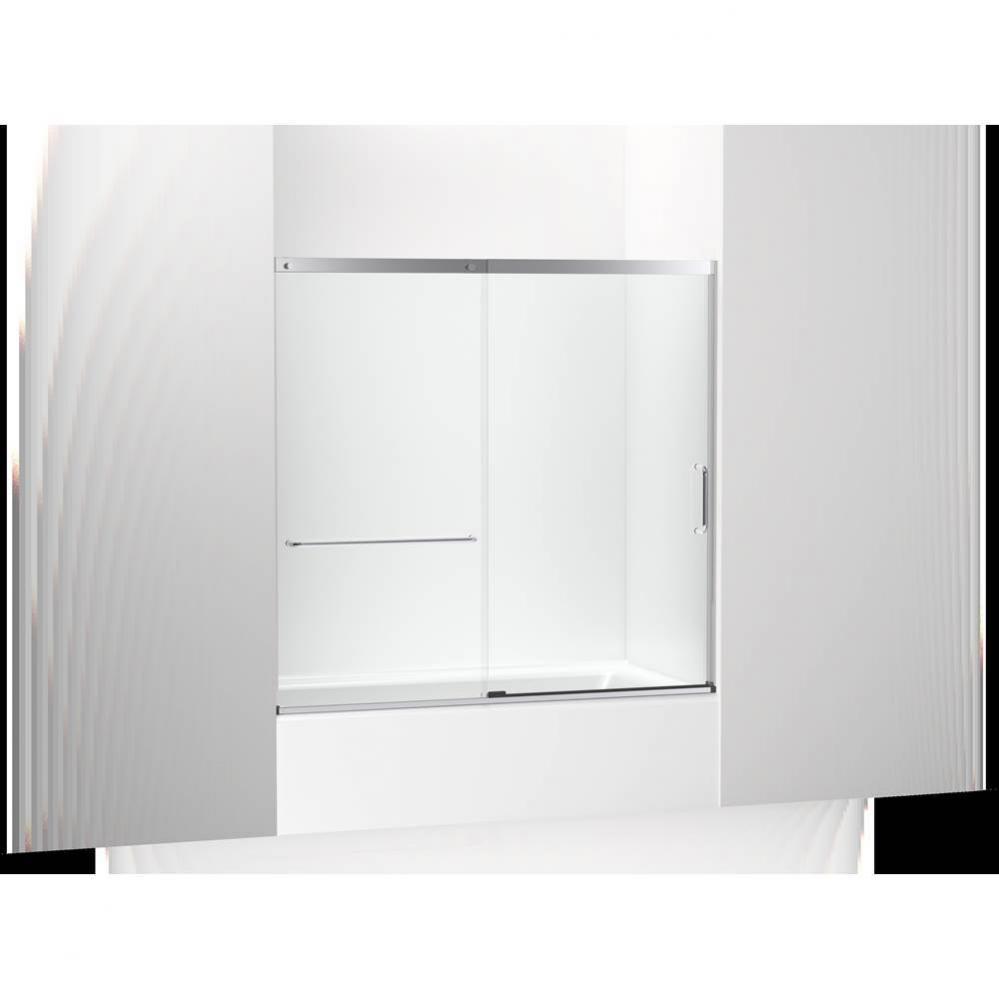 Elate® 56-3/4'' H sliding bath door with 1/4''-thick glass