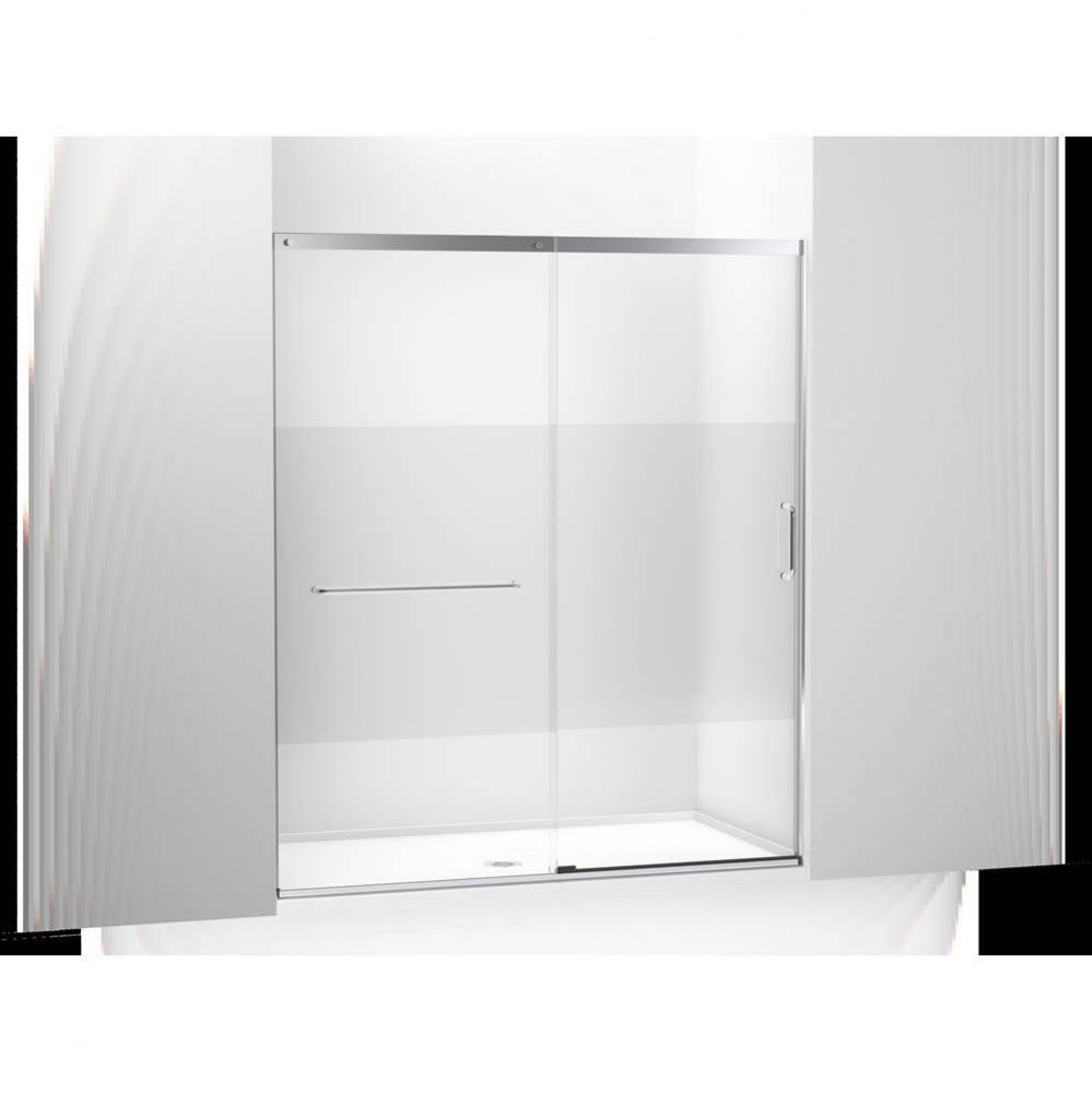 Elate® Sliding shower door, 75-1/2'' H x 62-1/4 - 65-5/8'' W with heavy 5