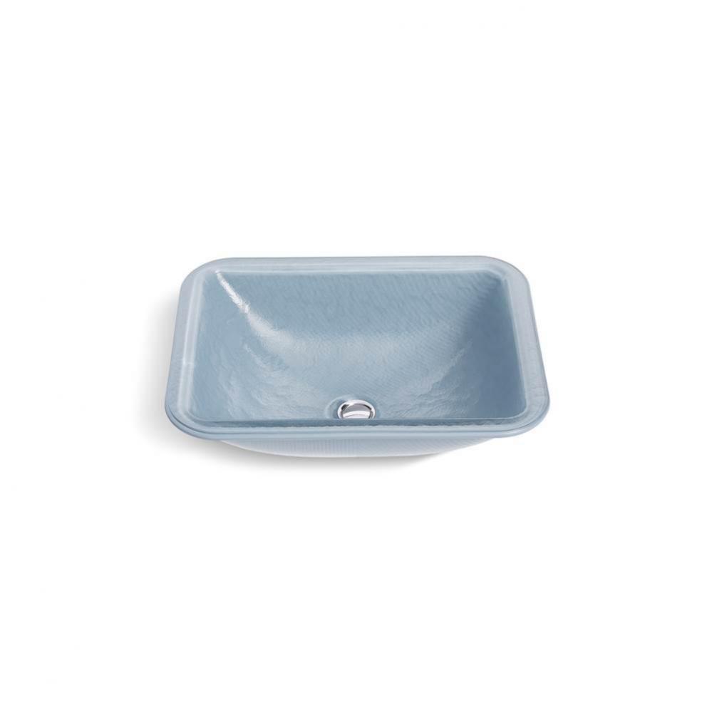 Yepsen® 20'' rectangular undermount bathroom sink, no overflow