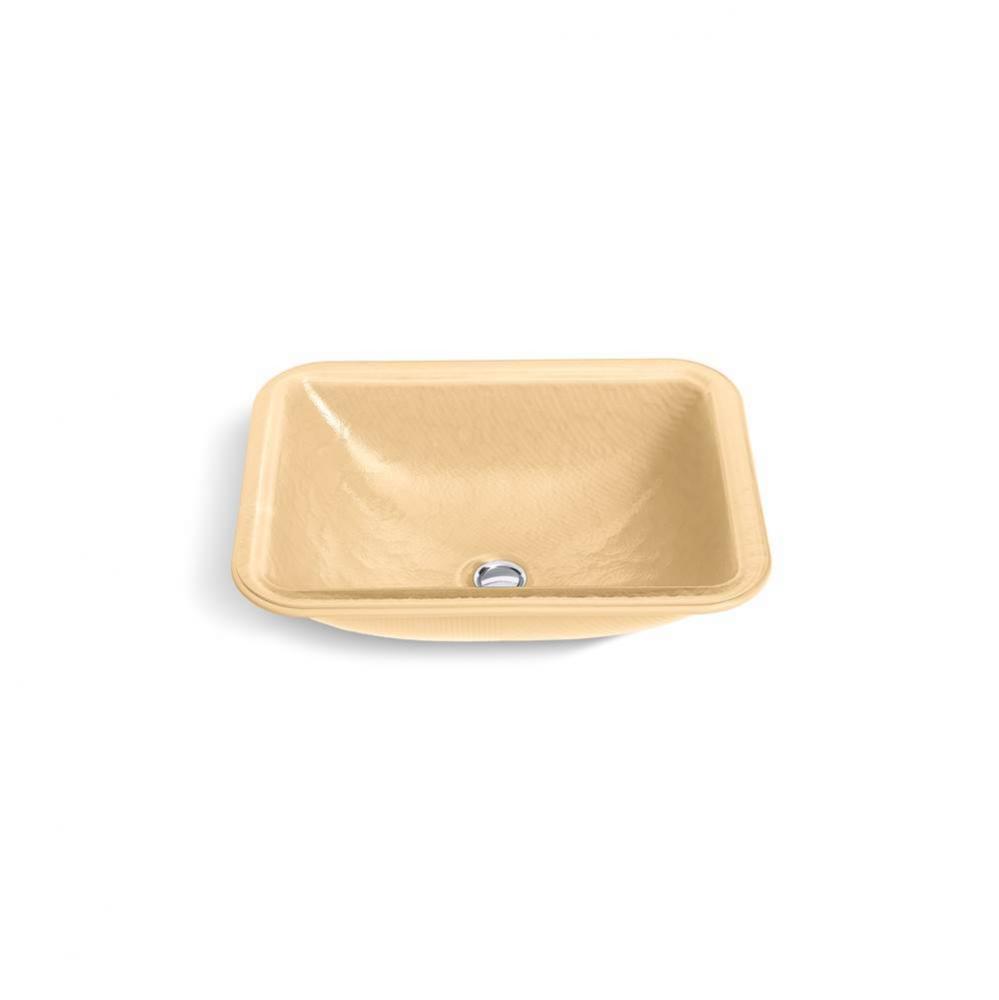 Yepsen® 20'' rectangular undermount bathroom sink, no overflow