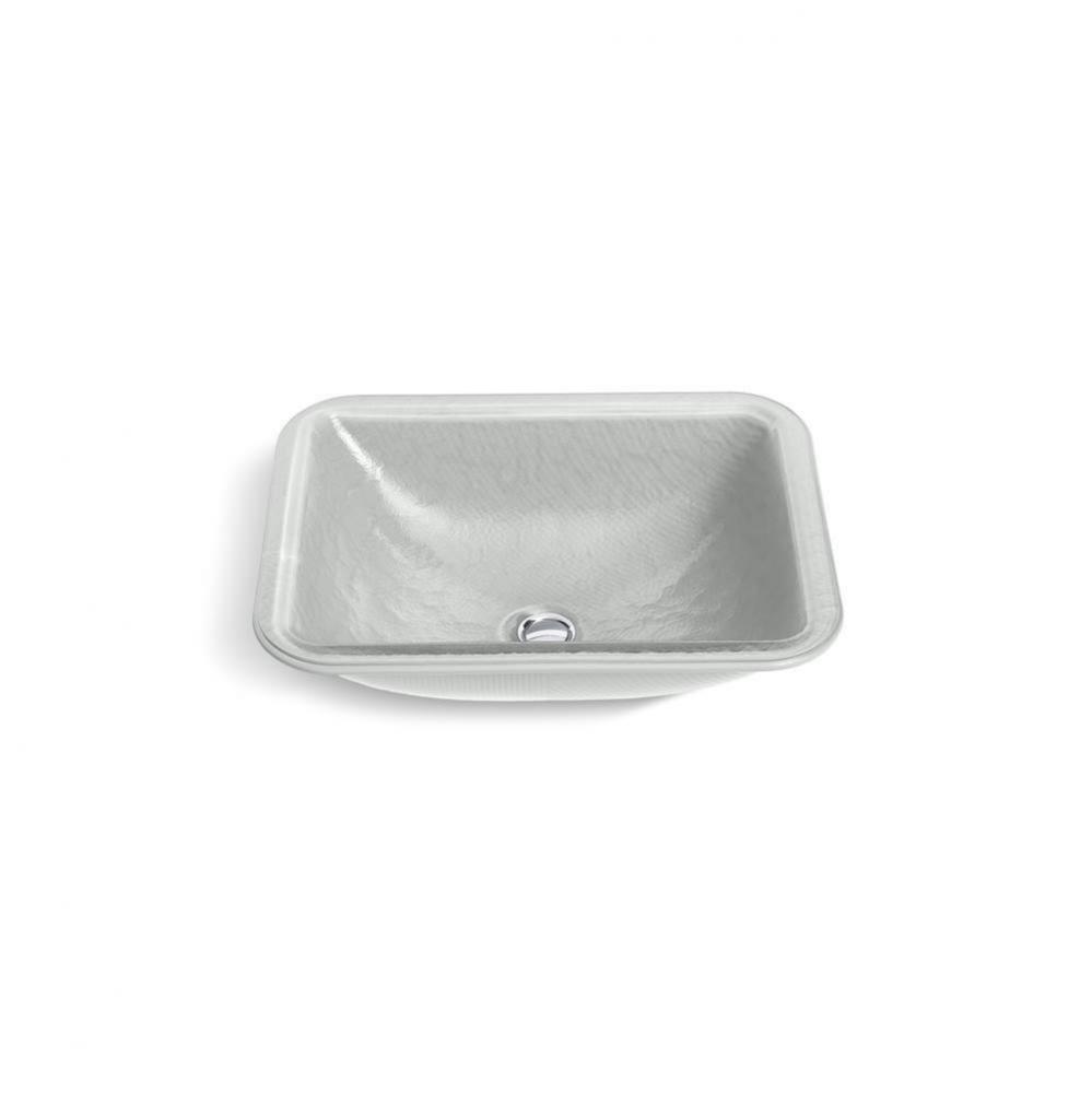 Yepsen® 20'' rectangular undermount bathroom sink, no overflow