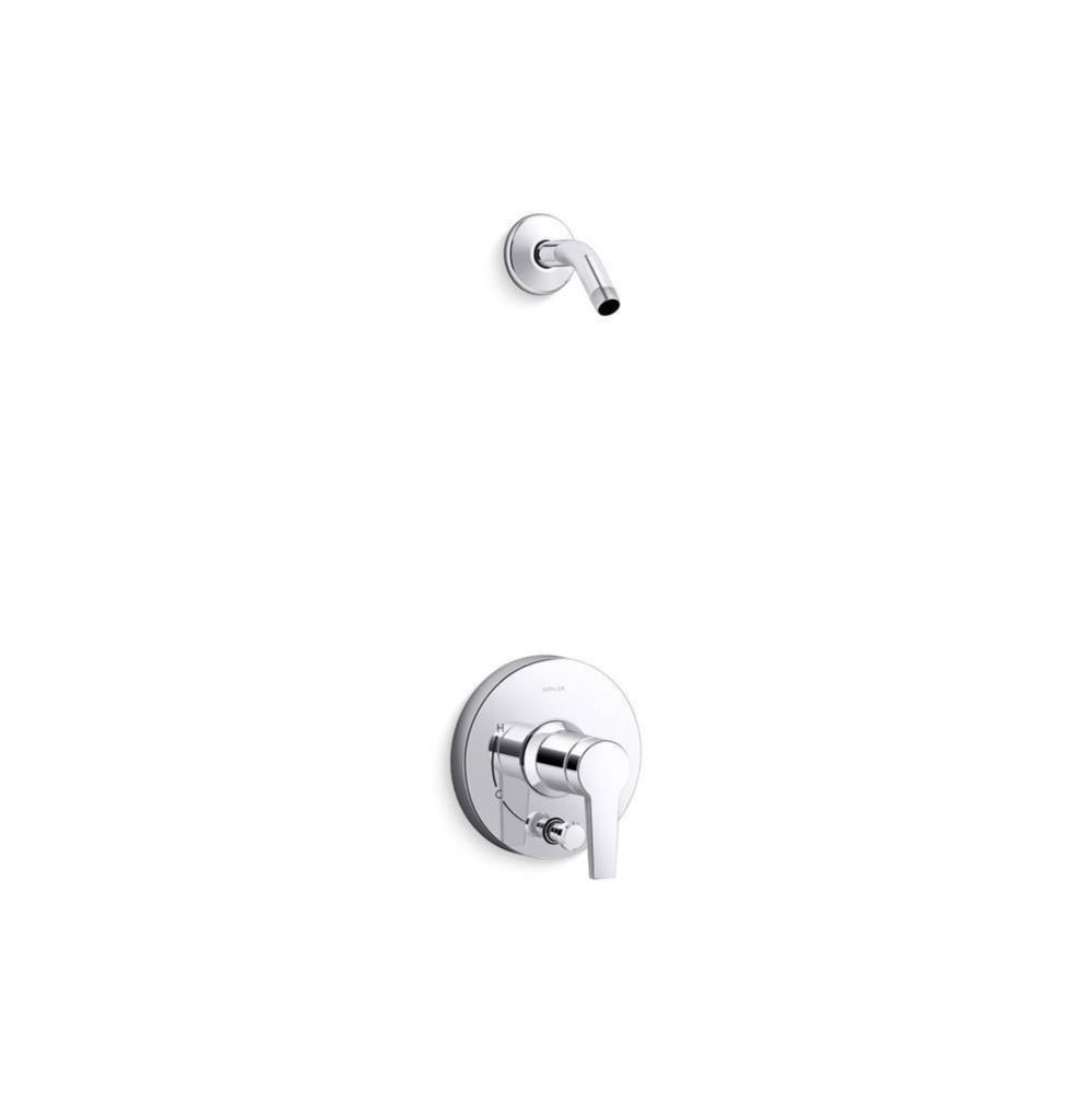 Pitch® Rite-Temp® shower trim kit with push-button diverter, less showerhead