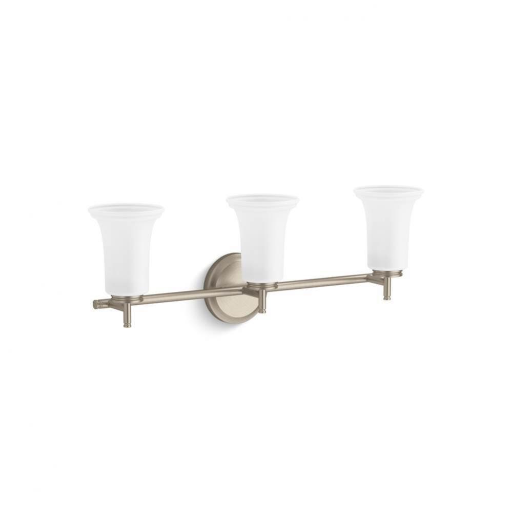 Bellera® Three-light sconce with frosted shades