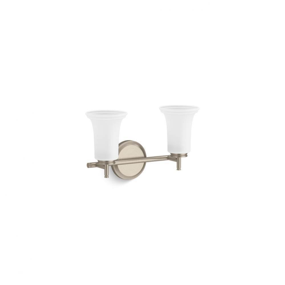 Bellera® Two-light sconce with frosted shades