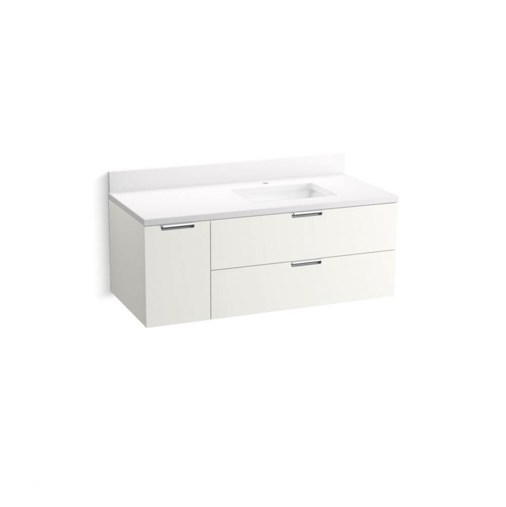 Maxstow™ 48'' wall-hung bathroom vanity cabinet with sink and quartz top